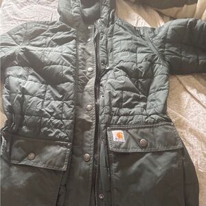 Carhartt Women's Olive Quilted Bomber Jacket